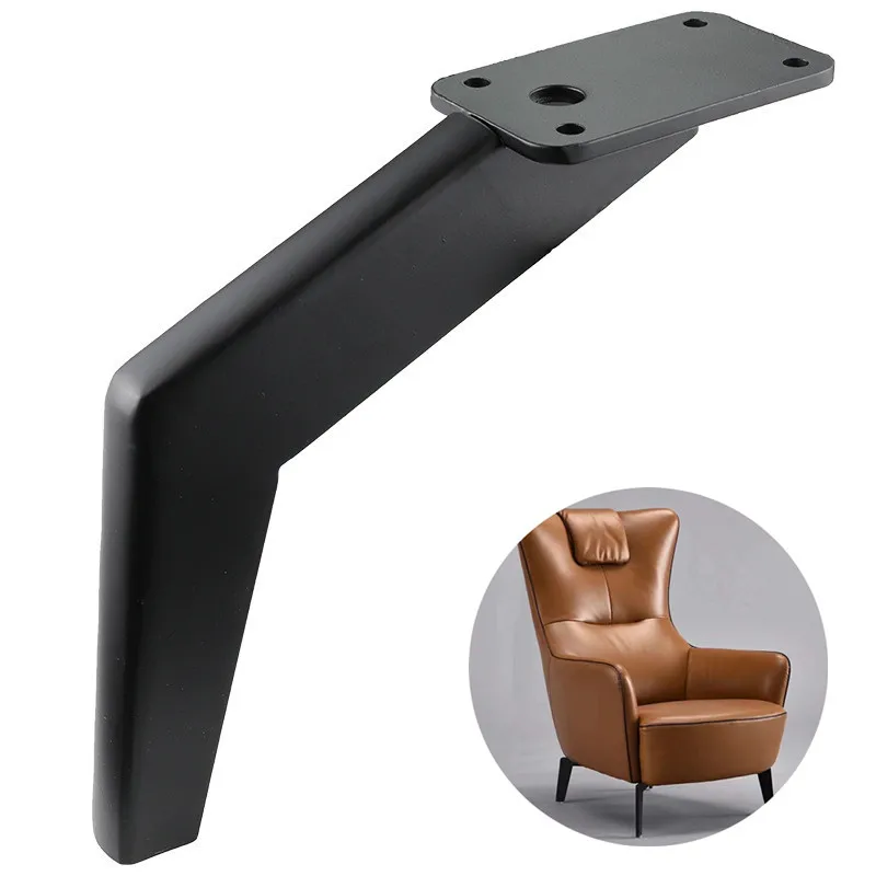 4pcs Bending Metal Furniture Legs Square Cabinet Wood Table Legs for Sofa Feet Foot Bed Riser Furniture Accessories 4pcs gold furniture legs black oblique tapered metal sofa bed feet cabinet leg 10 30cm cupboard table furniture hardware