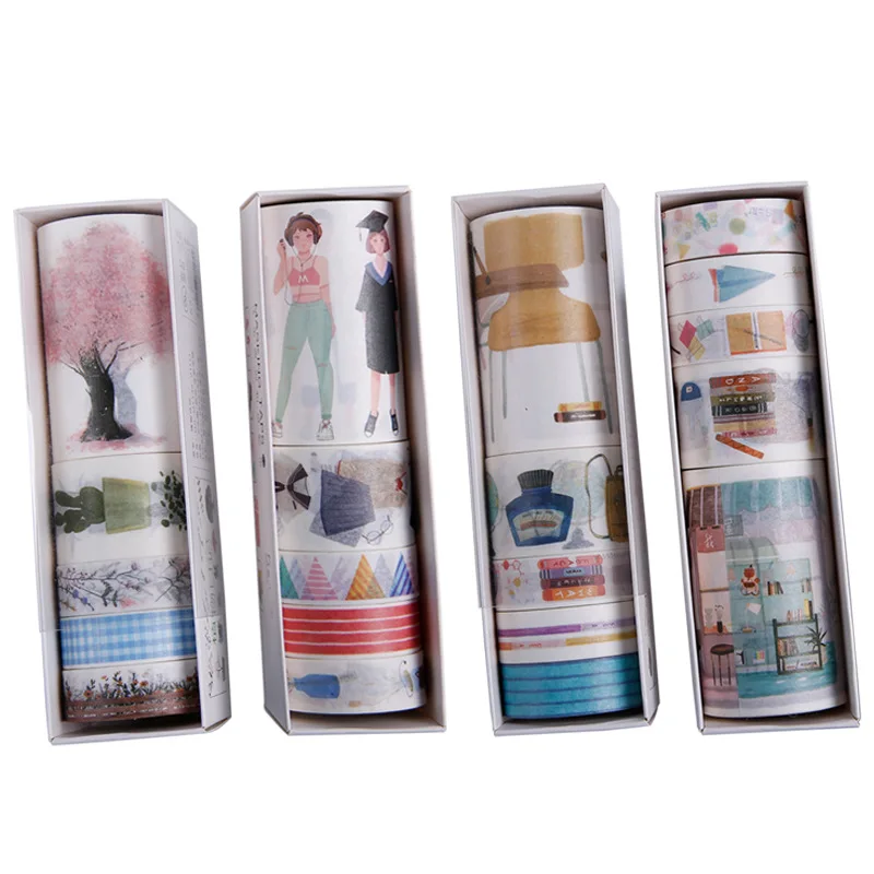 5 шт./лот Драгоценная школьная декоративная Маскировочная лента Washi Diy для