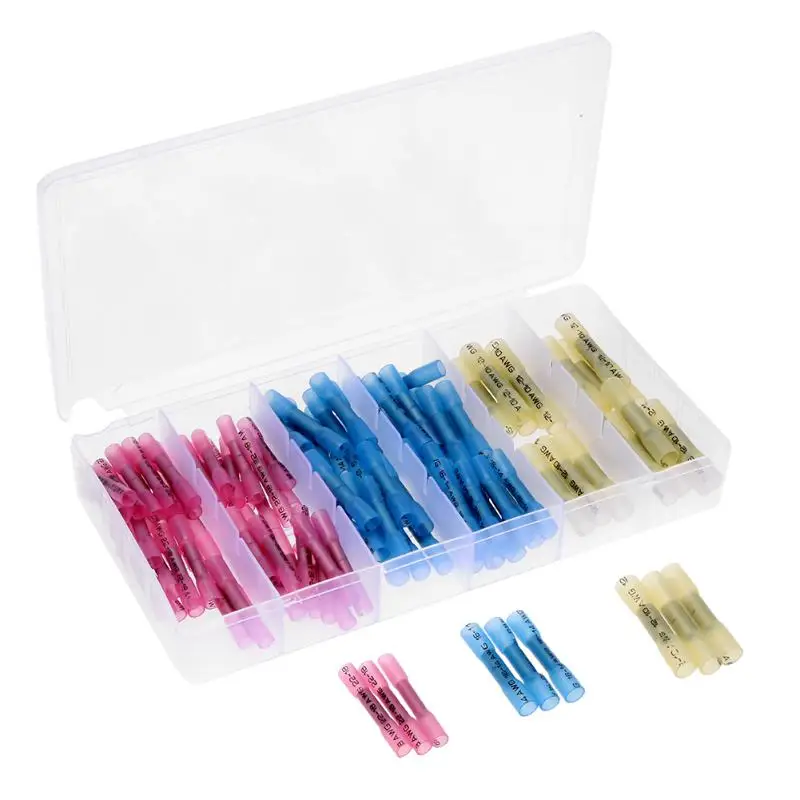 125pcs/set Waterproof Heat Shrink Terminals Kit Heat Shrinkable Wire