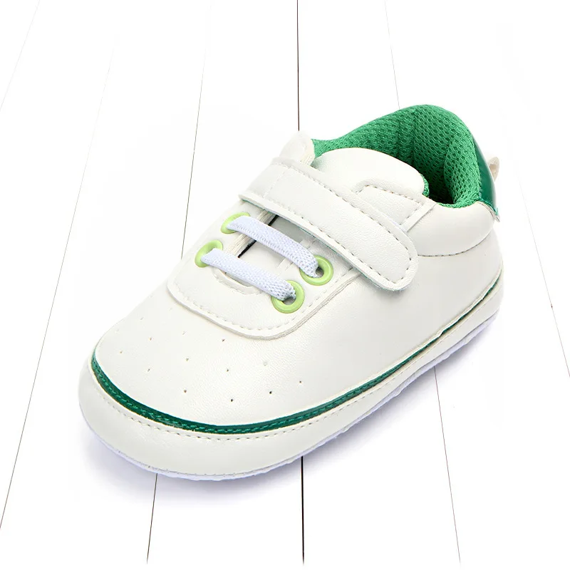 Мягкая детская подошве на застежке-липучке, тапочки для малышей для маленьких мальчиков и девочек детская обувь, новорожденные для детей от 0 до 18M мягкая подошва d первая обувь для ходьбы - Цвет: green