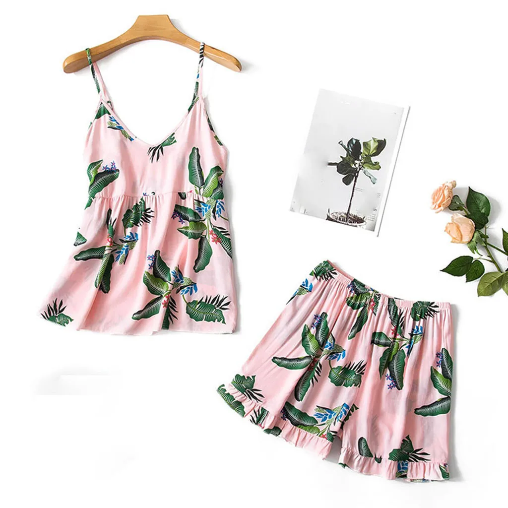 

Two Piece Sexy Lingerie Women Pijama Cute Sleepwear Night Suit Pajamas For Wmen Summer Pyjamas Women Clothes 2019 Pyjama Femme