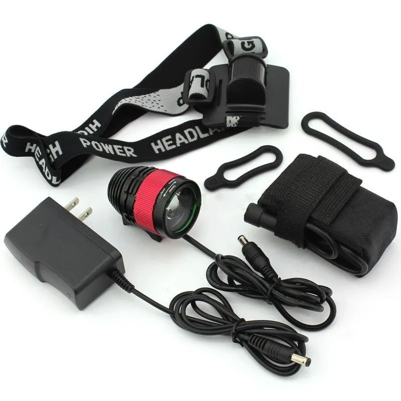 Best WasaFire XM-L U2 2000lm bicycle light LED bike lights Cycling Frontlight Headlamp +6400mAh battery Headlight Flashlight Lamps 5