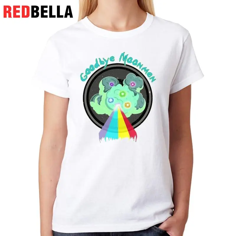 REDBELLA Mujer футболка Рик и Морти мультфильм анимации милые крутые футболки из 100%