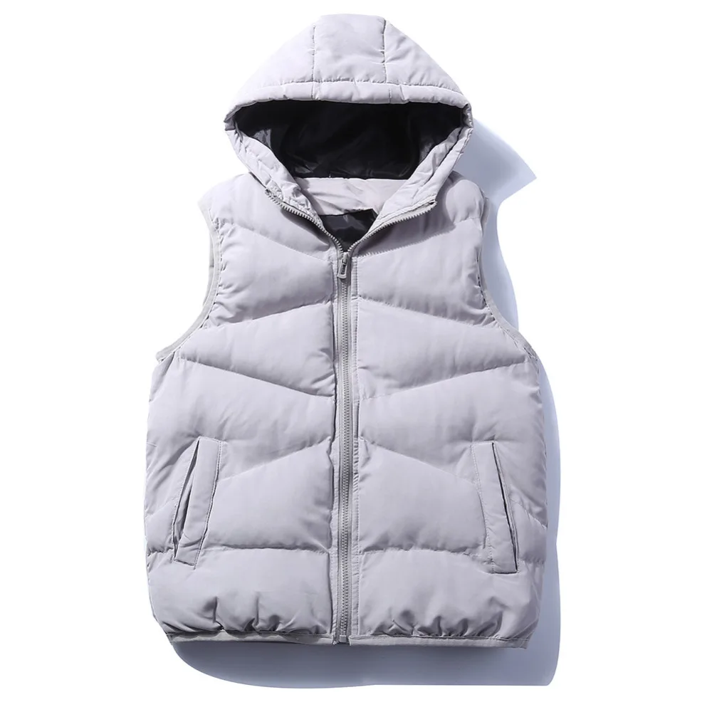 drop shipping man winter jacket and coats thickening vest hooded winter waistcoat men casual windbreaker AXP190