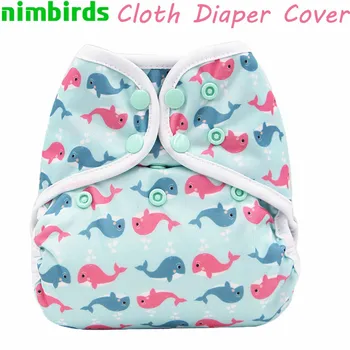 

Reusable Waterproof Diaper Cover Double Gussets Cloth Diaper Cover PUL Colorful Double Row Snap Washable Nappy Cover For Baby