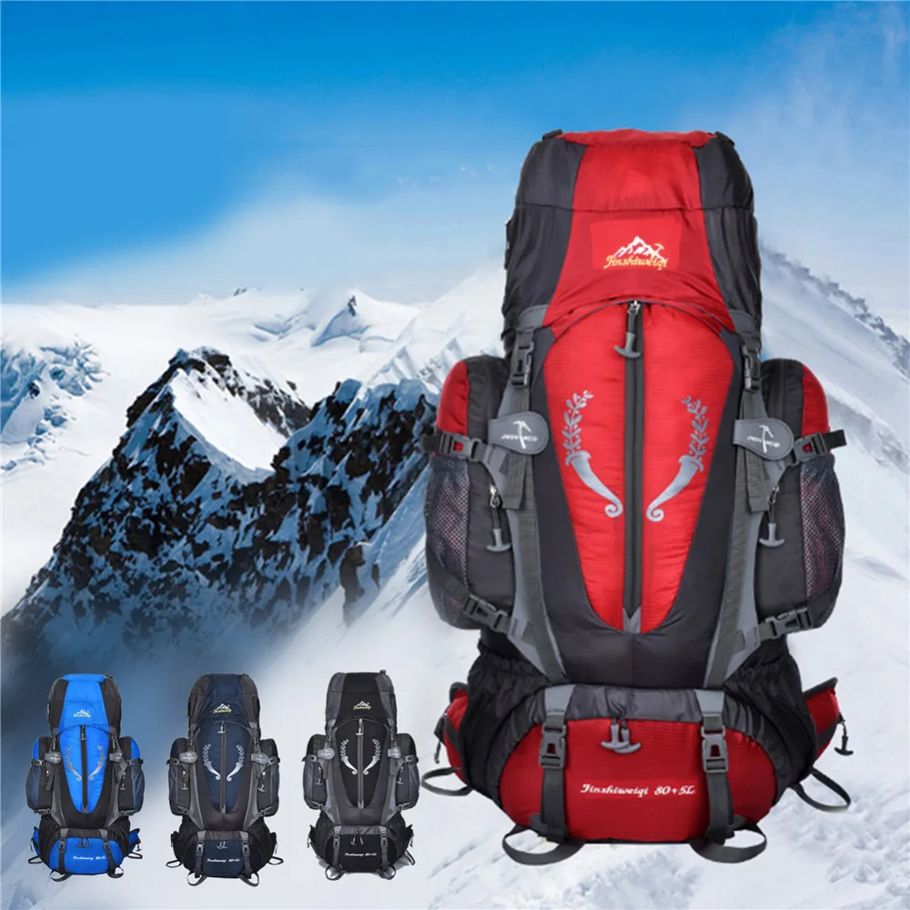 

80+5L Multi-purpose Large Backpack Waterproof Bag Multi-purpose Climbing Backpacks for Outdoor Hiking Camping Skiing Travelling