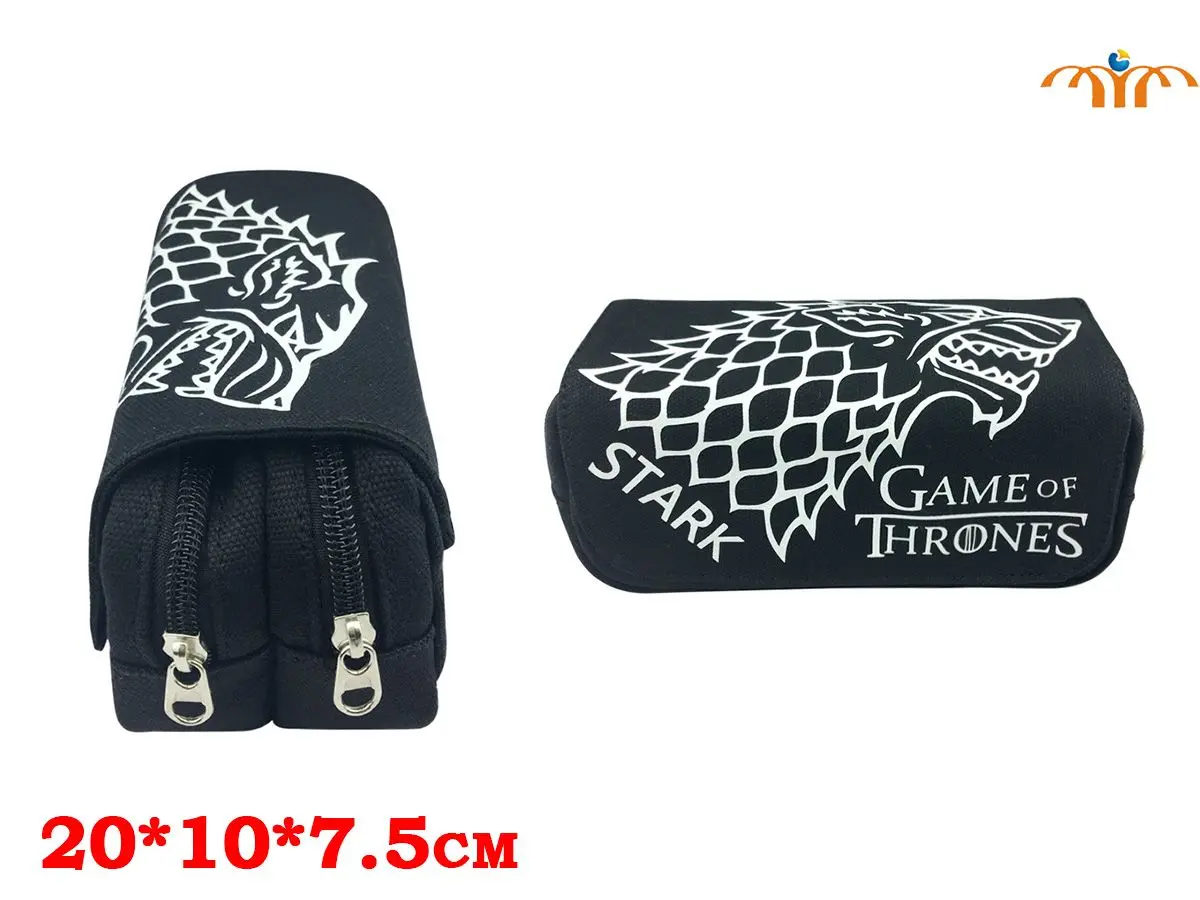 

Game of Thrones Student Pencil Bag Canvas Pencil Case Zipper Large Capacity Pen Box School Supplies Stationery Gift