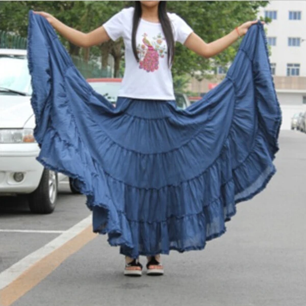 plus size cotton maxi skirts