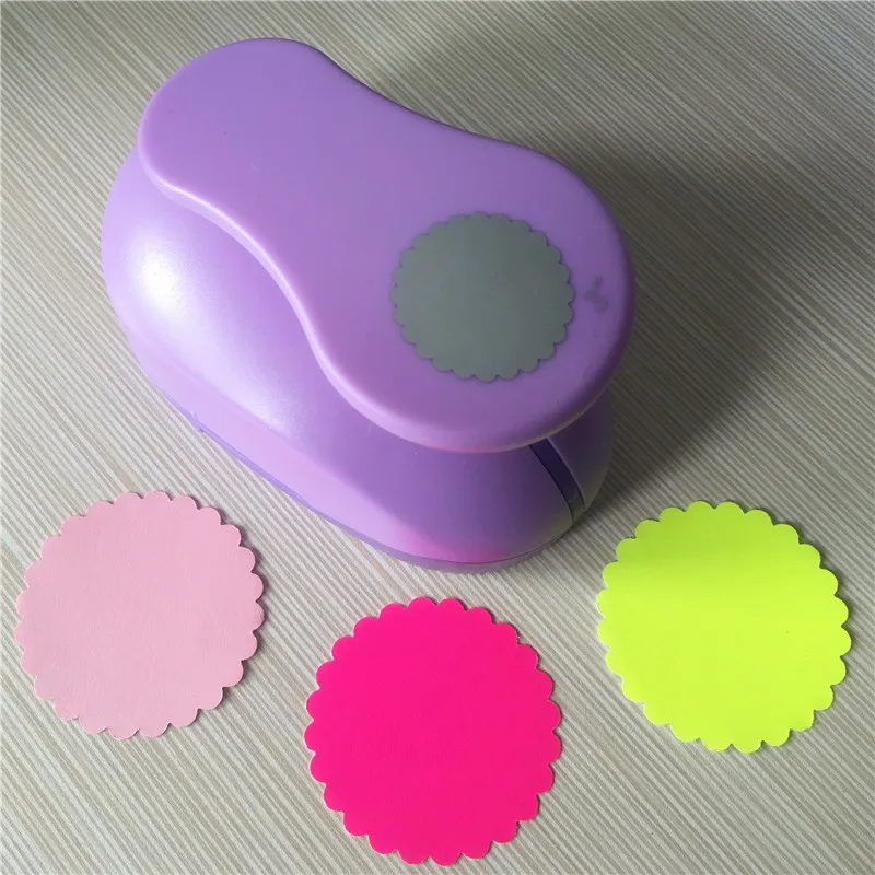 

Free Shipping 3"(7.1cm) Wave Circle EVA foam punches paper cutter for greeting card handmade DIY craft punch furador scrapbook