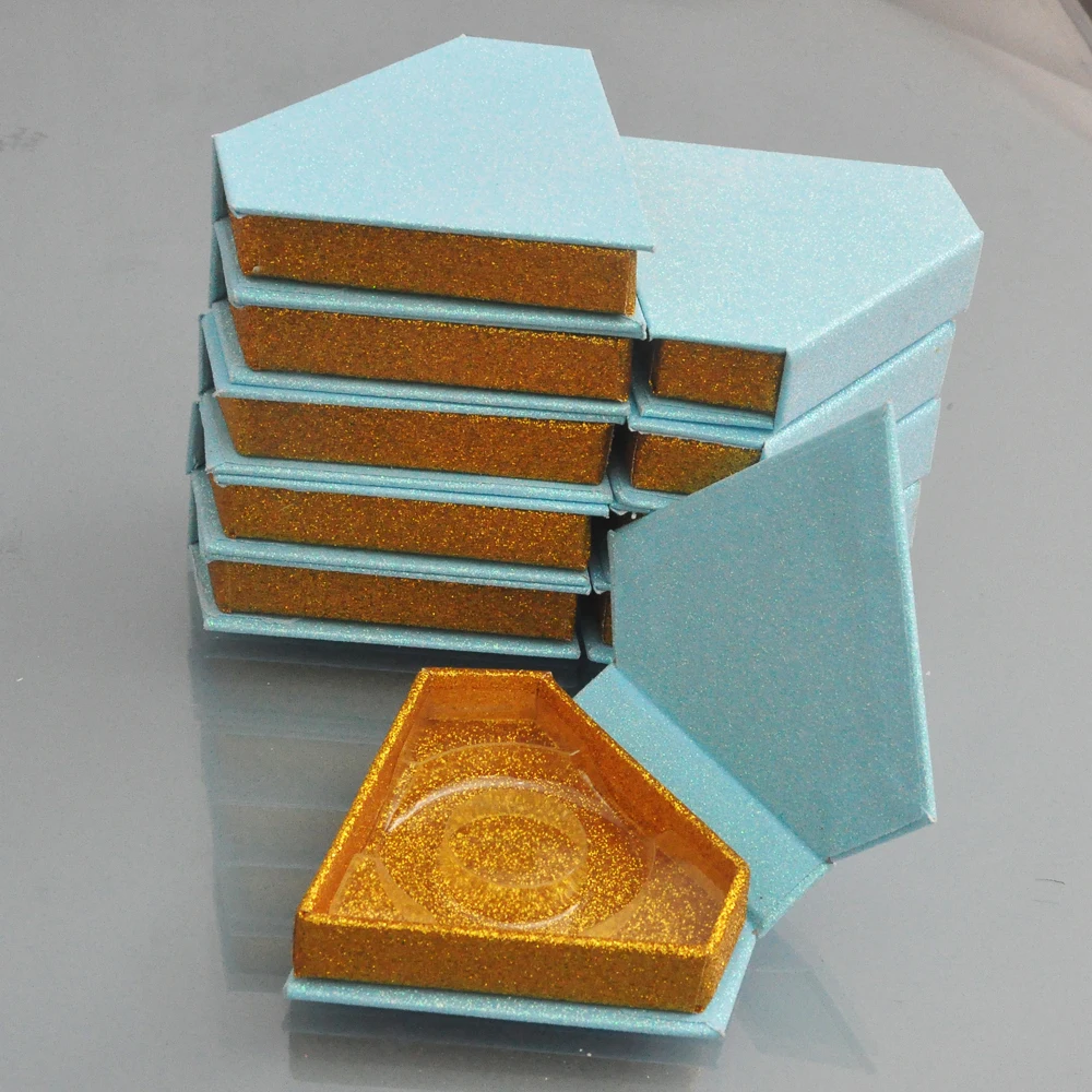 

100pcs False Eyelash Packaging Box with custom your Logo Fake Mink Lash Boxes full strip faux cils magnetic cosmetic case Empty