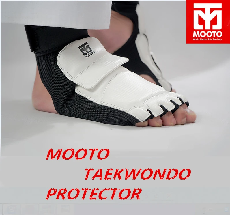 2016 PU Leather Half Finger Taekwondo gloves foot guard TKD protectors