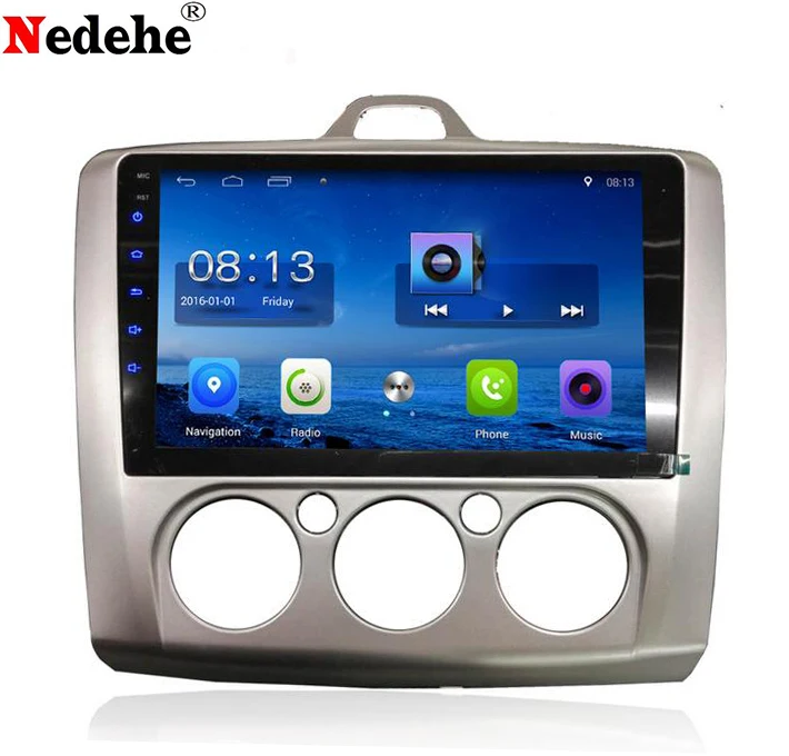 Discount Nedehe Android 8.1 Quad core 9 inch for FORD FOCUS 2005 2006 2008-2011 car radio dvd gps navigation steering wheel control 0
