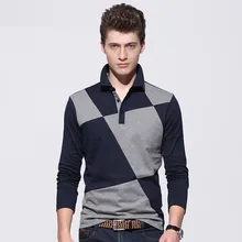 2016 New Men’s Casual Polo Shirt Top Cotton Polo Shirt Spring Designer Fashion Long Sleeve Polo Shirt For Men M~2XL B11D21