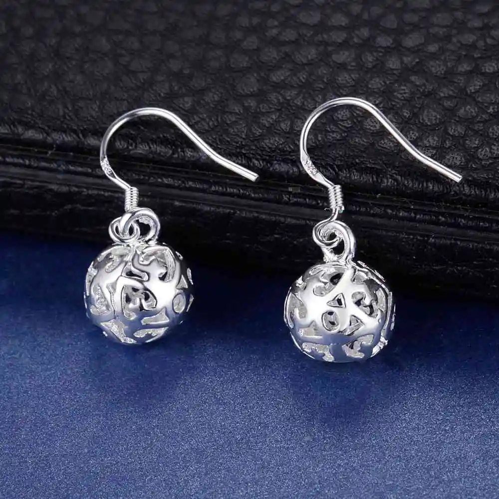 how spherical drop earring high quality Silver Earrings for women
