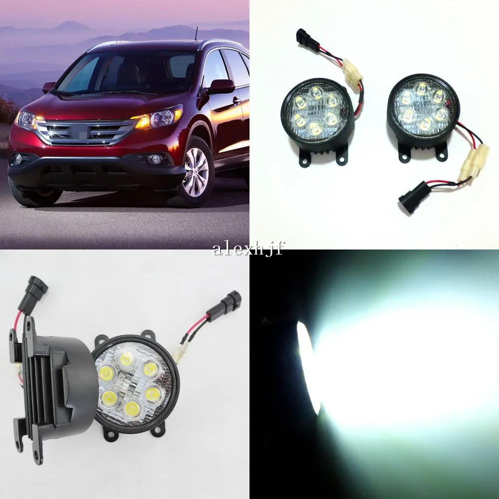 July King 18W 6LEDs H11 LED Fog Lamp Assembly Case for Honda CRV CR V