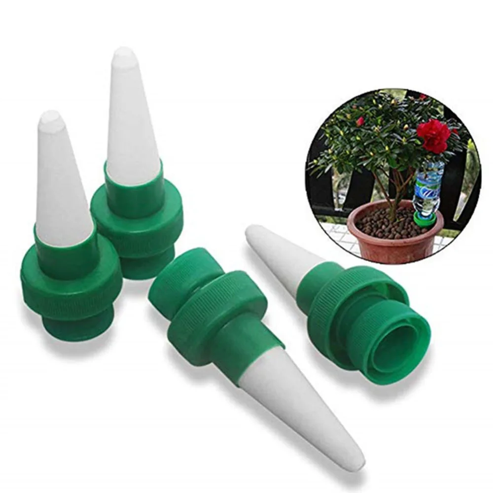 

4pcsVacation Plant Waterer Ceramic Self Watering Spikes Automatic Flower Drip Irrigation Watering Stakes System for indoor Plant