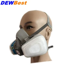 Новая противогаз для лица с анти-противотуманные очки маска от химической Пыли Фильтр дыхательные респираторы для Аэрограф сварки