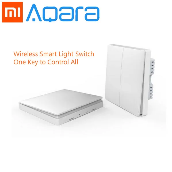 

Original Xiaomi Aqara Smart Light Wall Switch 2.4GHz Wireless One Key Switch ZigBee Remote Control by Mi Home Smartphone APP