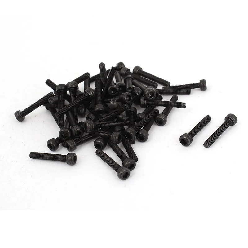 

M3 x 18mm Alloy Steel Hex Bolt Socket Head Cap Screws Black 50 Pcs