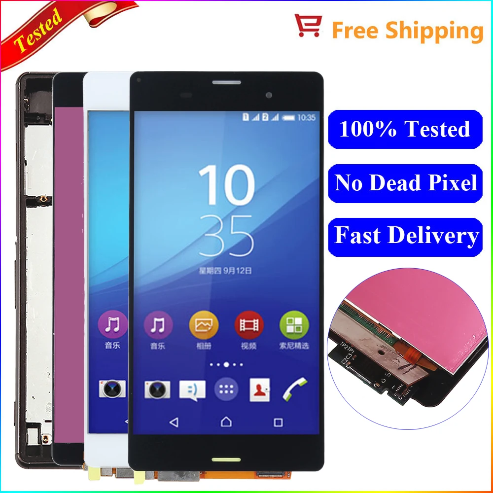 

5.2" For Sony Xperia Z3 Screen L55T D6603 D6643 D6653 LCD Display touch Screen Digitizer with Frame Assembly For Sony Z3 lcd