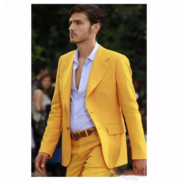 2 шт. уличный стиль белый для мужчин костюм повседневное Slim Fit мужской смокинг на заказ Блейзер офисные рабочая одежда(куртка+ брюки