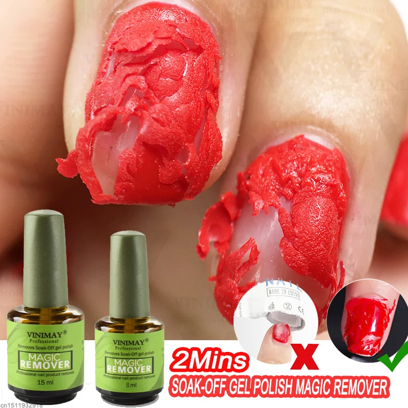 

Professional 2 Minutes Burst Nail Polish Gel Remover Soak Off Nail Polish Degreaser for Nail Art Lacquer Magic Nail Gel Cleaner