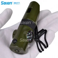 7 в 1 спасательный свисток отлично подходит для кемпинга, Пеший туризм, охоты, рыбалки, активного отдыха, путешествий, аварийно-зеленый