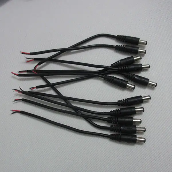 

(100Pcs/lots) Male Plug DC 5.5x2.1 Cable Wire Connector for 3528 5050 LED Strip Light