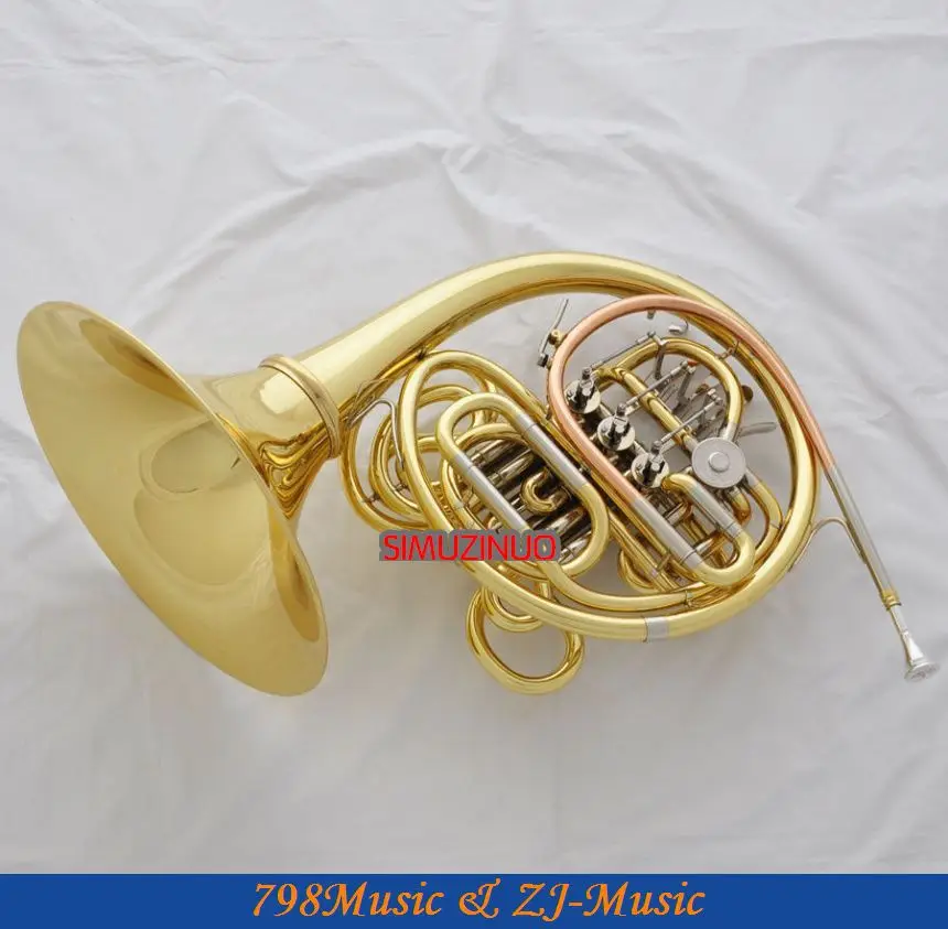 

Professional Double French Horn Gold F/Bb Keys Cupronicekl Tuning Pipe With Case