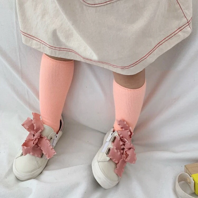 Girls' Soft Shiny Candy Color Knee-Highs Cotton Socks Supper Soft Airy Ribbed Knitted Long Tube Children Girl Student Baby Socks Girls' Soft Shiny Candy Color Knee-Highs Cotton Socks Supper Soft Airy Ribbed Knitted Long Tube Children Girl Student Baby Socks