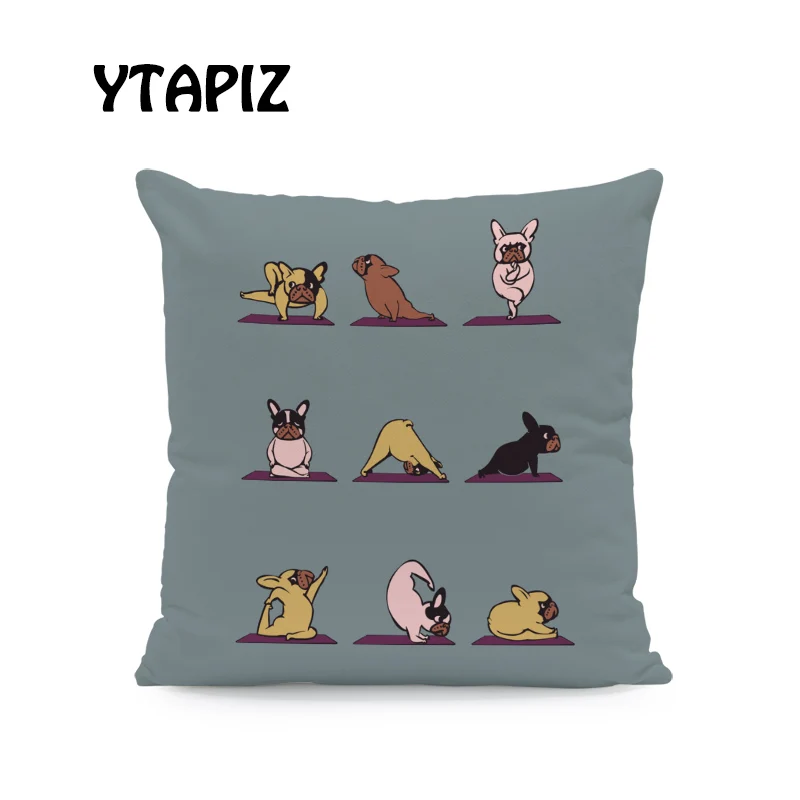 12 Мода Huskies бультерьер Coogee такса Мальтийская собака для занятий йогой Cartoon45X45Cm бархатная декоративная подушка для дивана чехол - Цвет: 12
