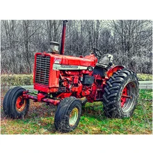 Алмазная вышивка, трактор, полный, горный хрусталь, 5D, DIY алмазная живопись на заказ, вышивка крестом, Алмазная мозаика, домашний декор C130