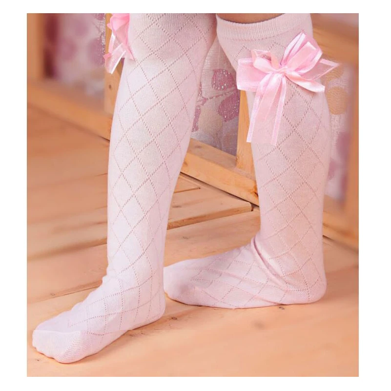 Children Socks Cotton Socks Ballet Tights Children's Knee High Socks for Toddlers Kids Baby Girls Solid Bow-knot Princess Dress