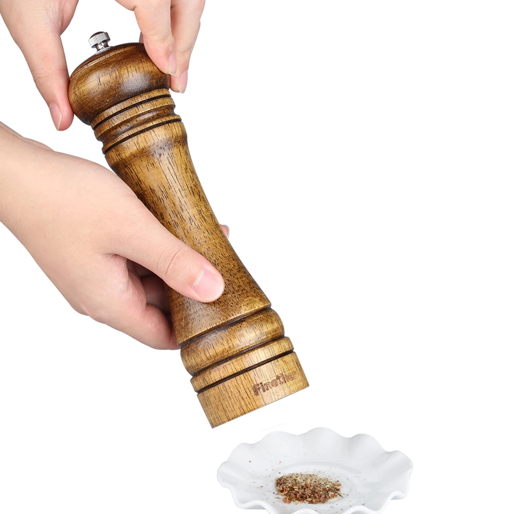 Buy Wooden Pepper Mill 8.7 Inch Salt Mill Grinder