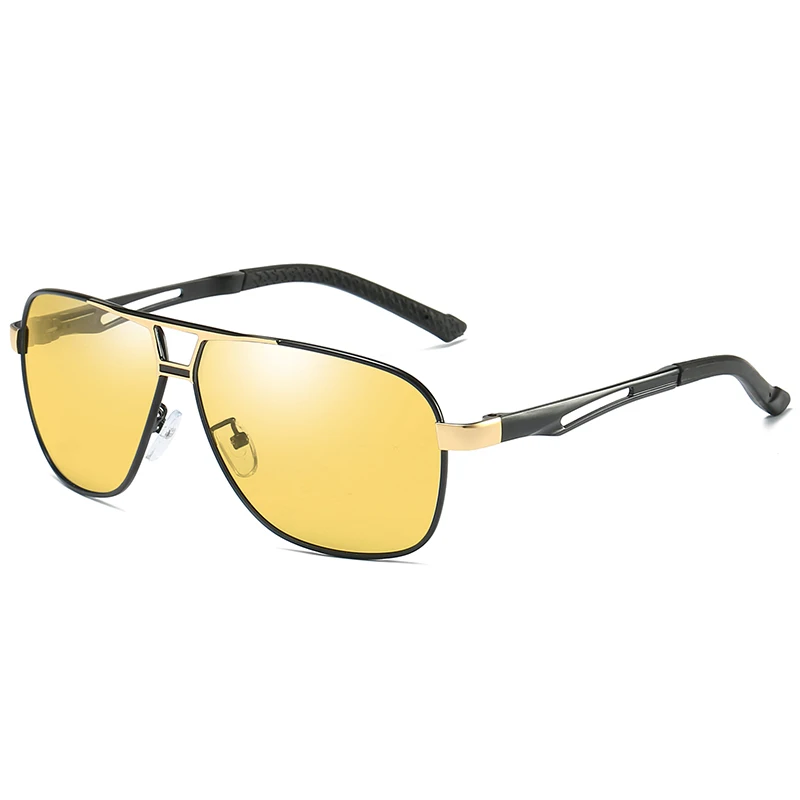 ZJHZQZ поляризованные фотохромные солнцезащитные очки ночного видения для вождения на открытом воздухе, рыбалки, перехода, линзы хамелеона - Цвет линз: Gold Frame