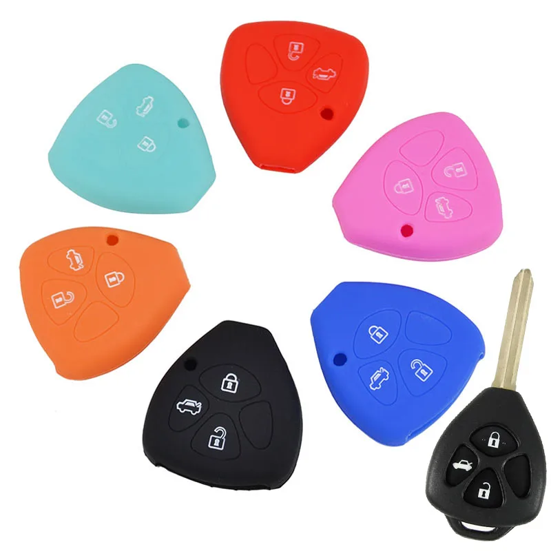 Силиконовый чехол для Toyota Avensis Avalon Matrix Yaris Venza Scion Xd Xb Iq Tc Fr S Brz|key silicone case|silicone cover keycase