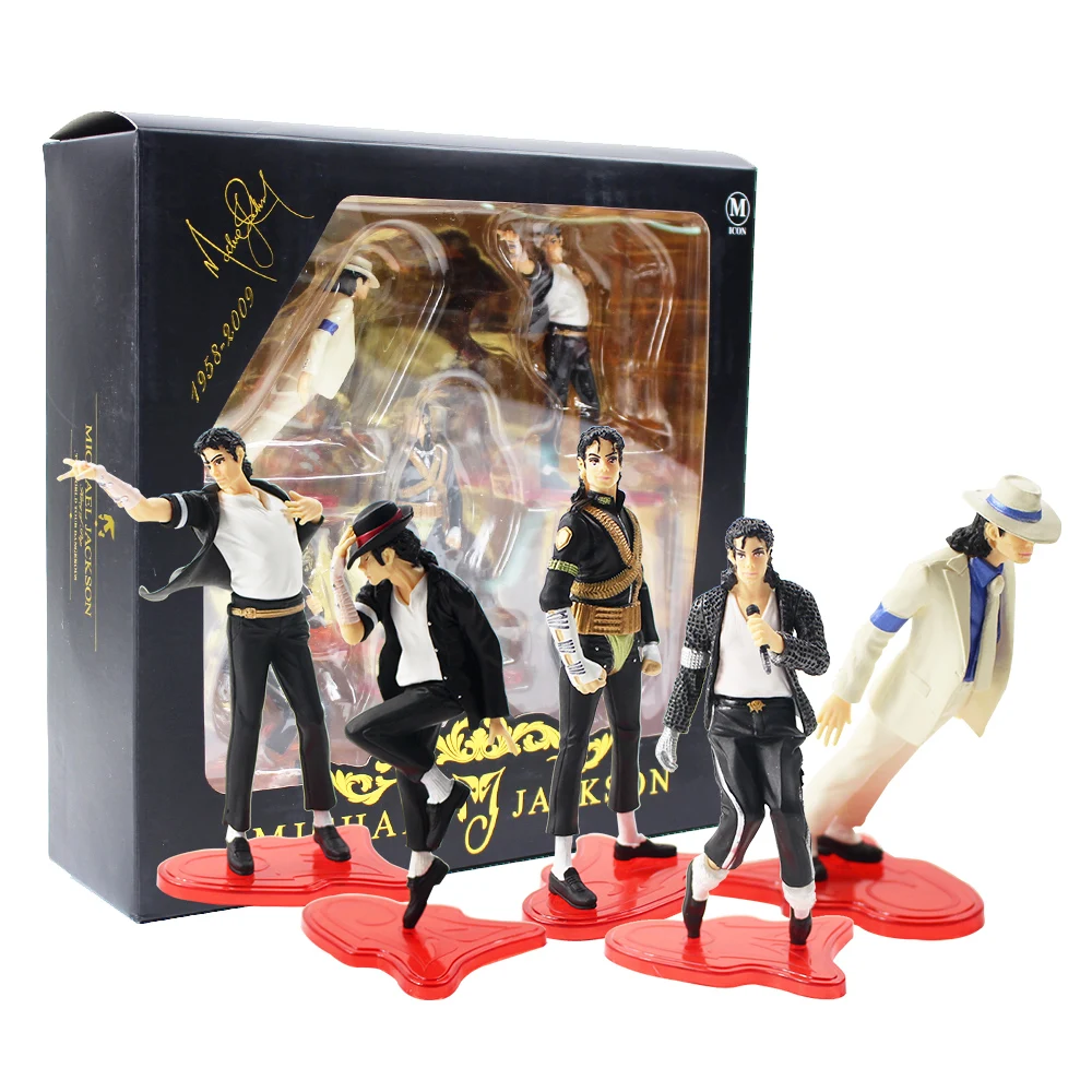 5pcs King of Foreve MJ Michael Jackson Action Figure Modell Spielzeug 