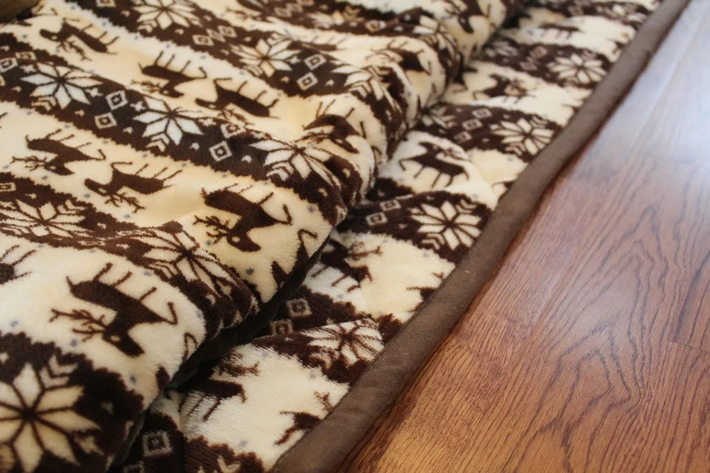 (2pcs/set) Square Squilt Japanese Futon Top & Bottom Set Comforter For Kotatsu Table Mattress&Table Cover Foot Warmer Quilt