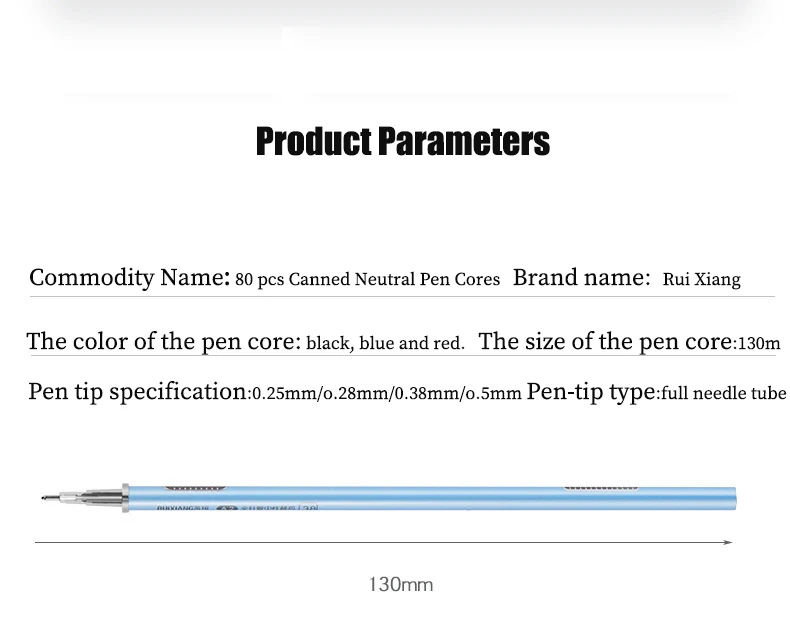 20 шт, 0,5 мм, полностью игольчатые гелевые чернила, заправка, универсальные нейтральные со сменным стержнем, фирменные, школьные, офисные, карбоновые ручки, заправка