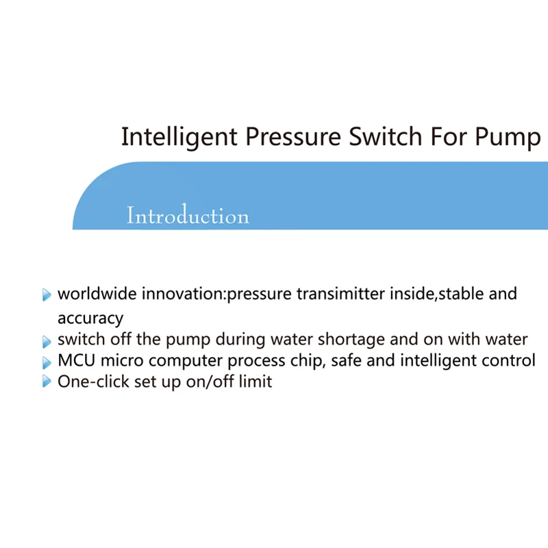 Digital Automatic Air Pump Water Oil Compressor Pressure Switch Controller for Water Pump