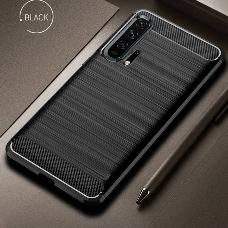 

Soft Case For Huawei Honor 20 Pro Case Cover Carbon Fiber Phone Case For Huawei Honor 20 20 Pro 20pro Cover Shockproof Protector