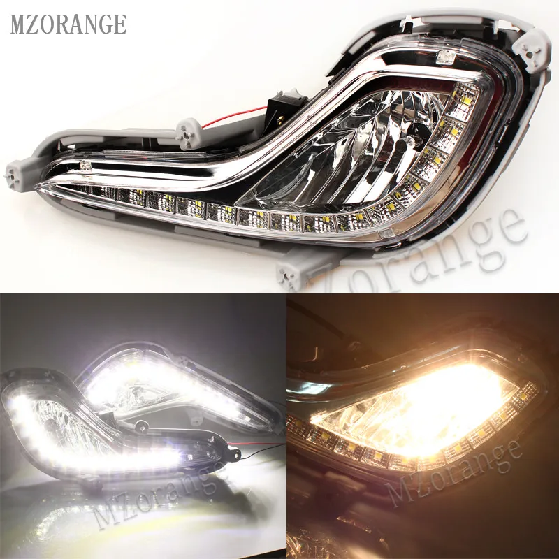 

For Hyundai Solaris Accent Verna 2010-2012 LED Daytime Running Lights Fog Light LED DRL fog lamp cover headlights day light