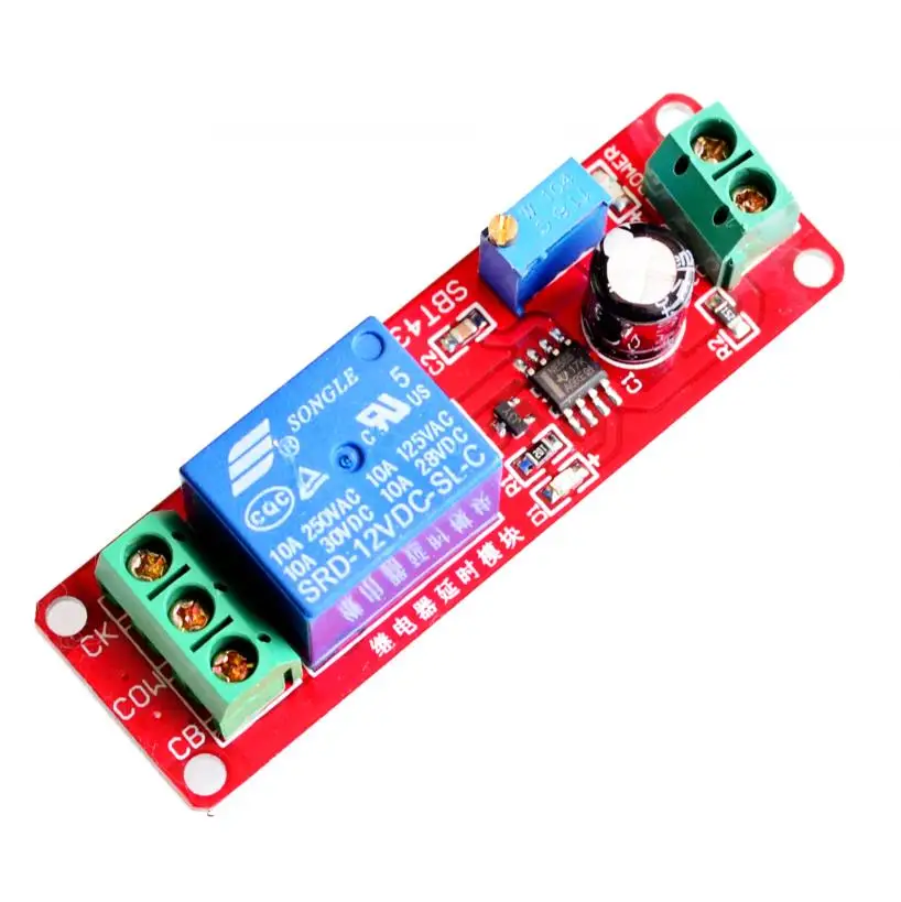 5Pcs DC 12V Delay Relay Modules Shield NE555 Timer Switch Adjustable Module UK