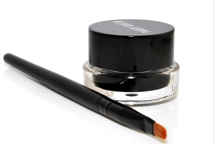 Черный водостойкий крем-подводка для глаз Make Up beauty Comestics стойкая гелевая подводка для глаз инструменты для макияжа теней с кистью