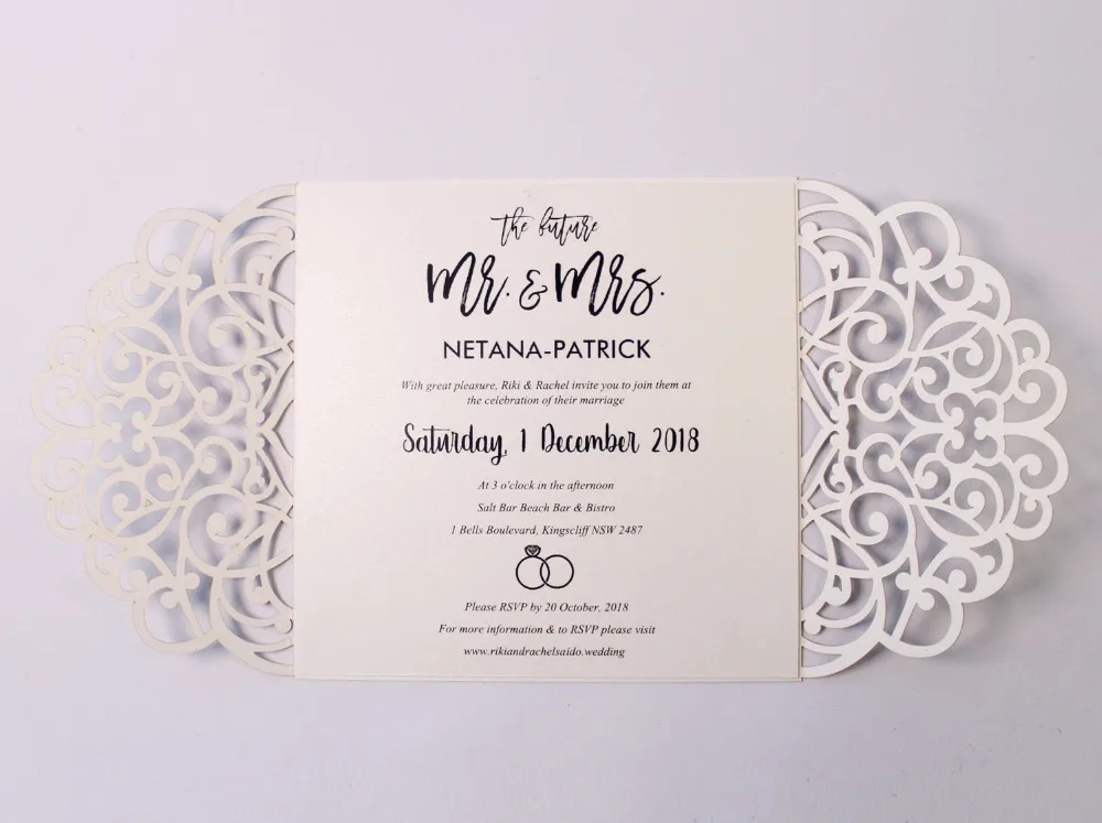 Laser cutting Invitation Card