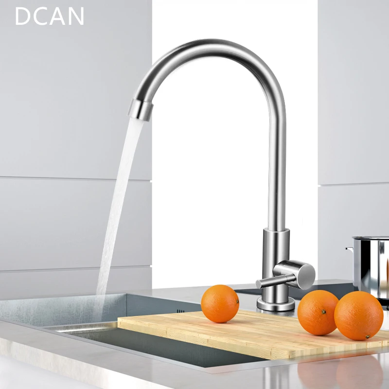 Kitchen Faucet Single Handle One Hole 360 Degree Rotatable Sink Faucets