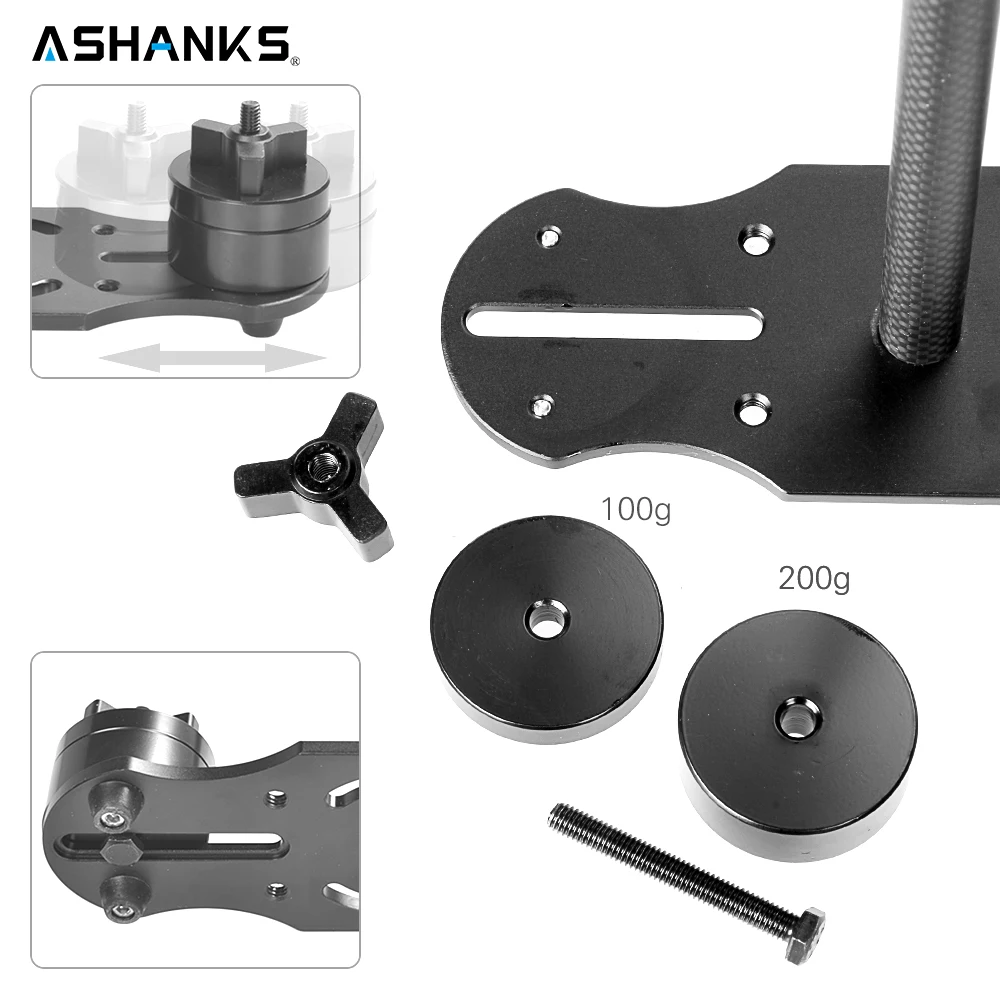 Ручной Мини Стабилизатор Ashanks 15 дюймов/40 см из углеродного волокна/Steadcam/Steadicam Pro