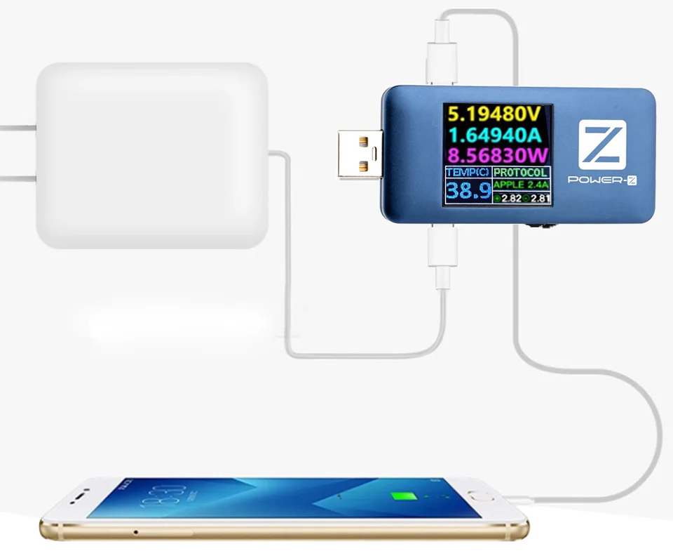 Power-Z FL001 PD тестер USB type-c PD QC 3,0 2,0 быстрое зарядное устройство Напряжение Ток пульсация двойной тип-c вольт метр банк питания детектор