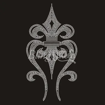 

BlingQueen 25PCS/LOT Korean Rhinestone Heat Transfers Fleur de Lis Design
