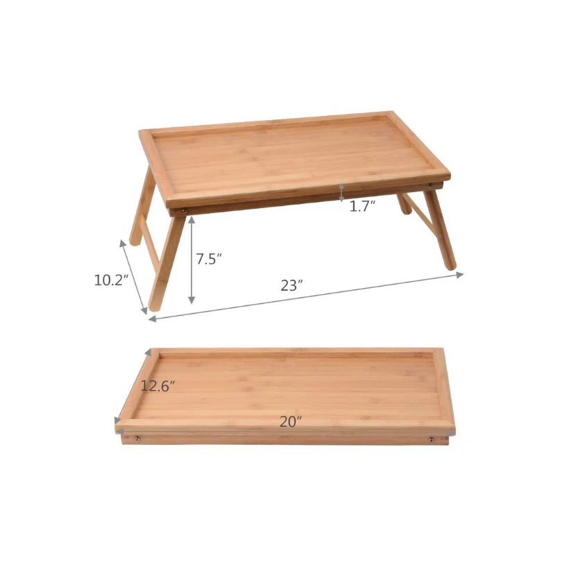  SUFEILE Laptop Stand Bed Tray Table With Folding LegsServing Breakfast in Bed or Use As a TV Table 